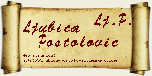Ljubica Postolović vizit kartica